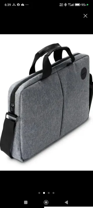 Maletín para portátil gris