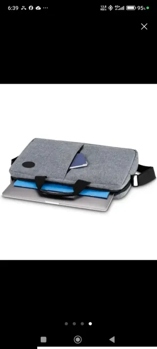 Maletín para portátil gris