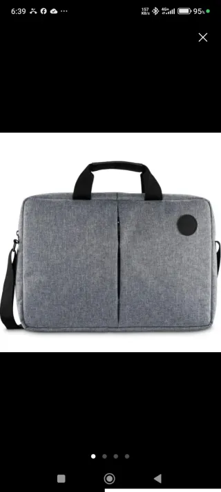 Maletín para portátil gris