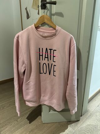 Sudadera Amor de Hate Love Rosa