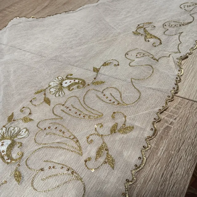 Pico de manteleta fallera dorado adulta