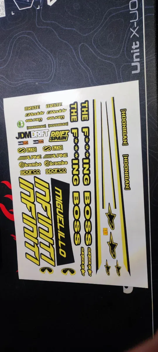 Pegatinas para coche rc drift  varios