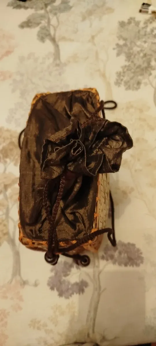 Bolso cubo paja tejido