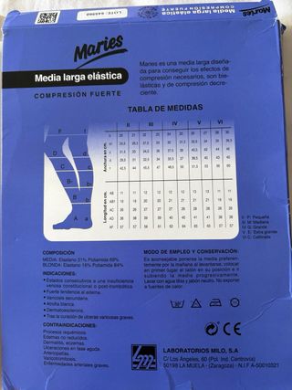 Medias de compresión Maries Talla Única Beige