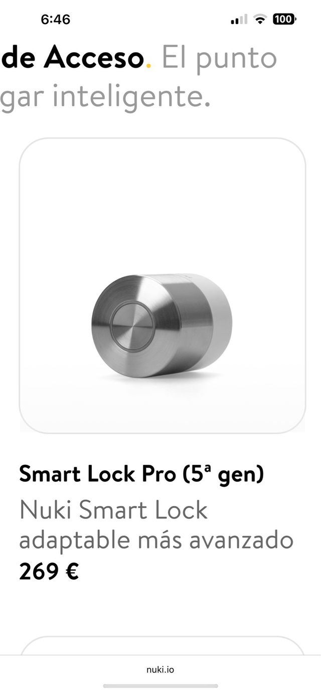 Cerradura Nuki Pro 5Gen+Bombín Seguridad M&C Move.