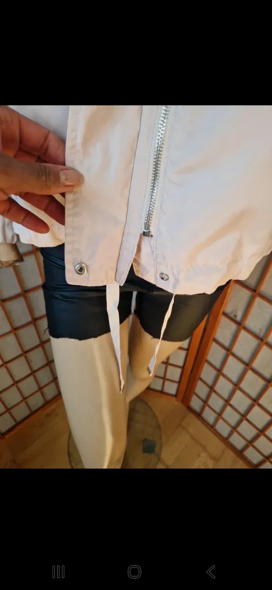 Parka Zara Basic Talla XS Rosa