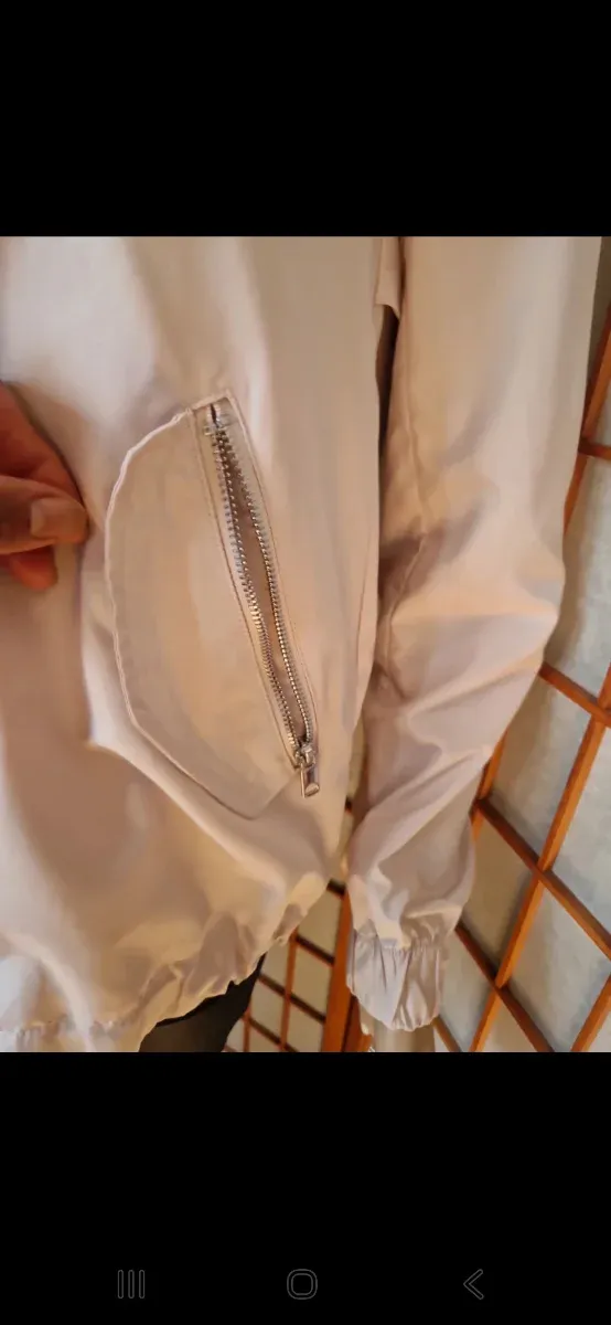 Parka Zara Basic Talla XS Rosa