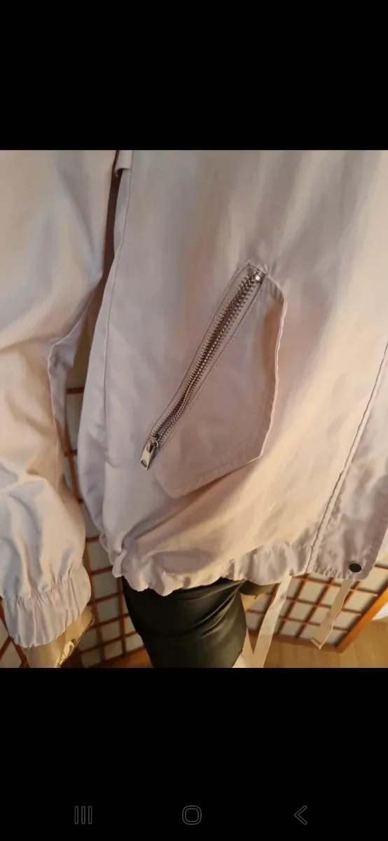 Parka Zara Basic Talla XS Rosa