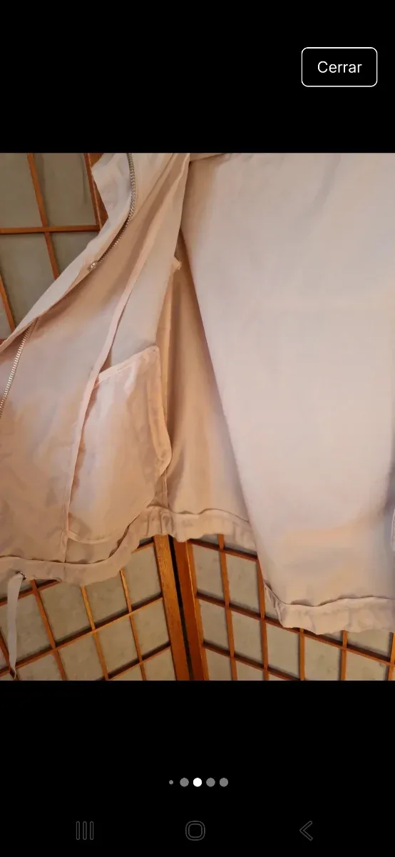 Parka Zara Basic Talla XS Rosa