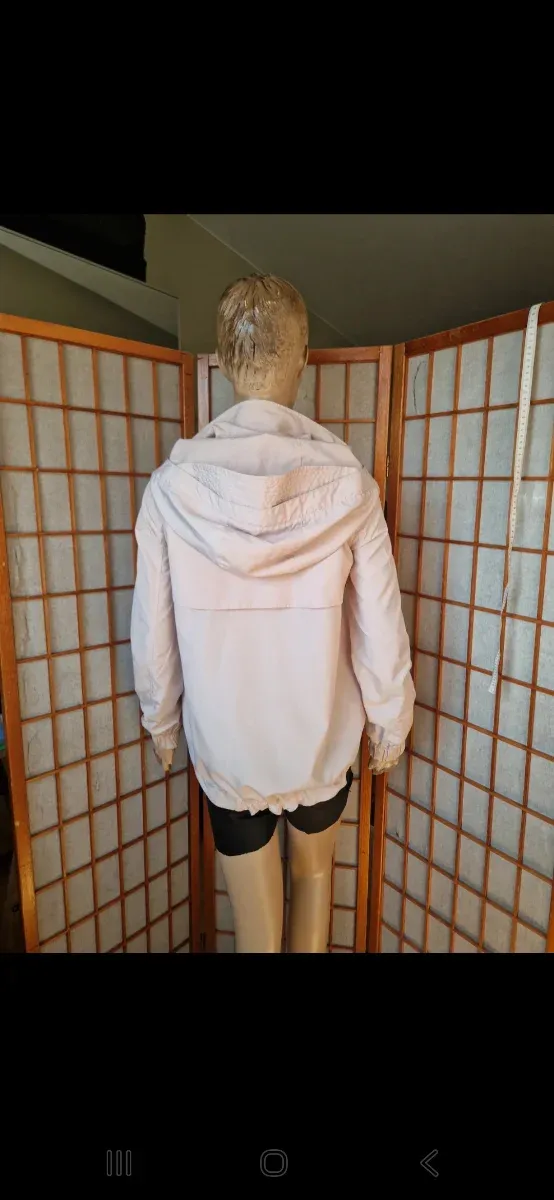 Parka Zara Basic Talla XS Rosa