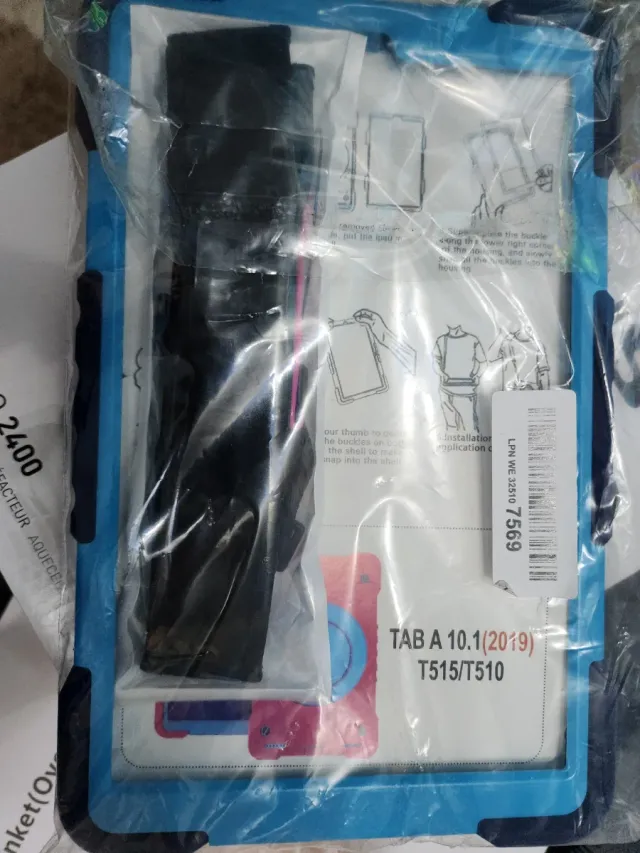 Funda para tablet azul con soporte giratorio