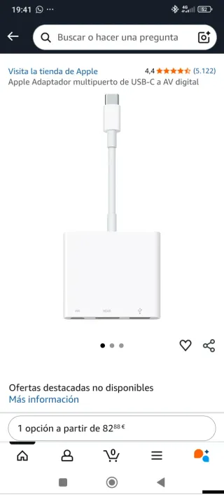 Adaptador Apple USB-C a HDMI, USB, USB-C