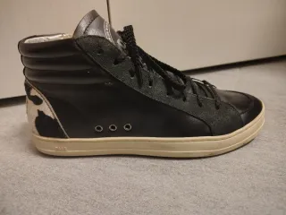 P448 Sneakers Pelle Nera Cavallino Tg 37.