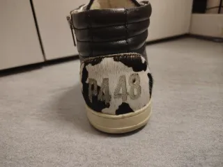 P448 Sneakers Pelle Nera Cavallino Tg 37.