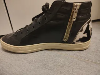 P448 Sneakers Pelle Nera Cavallino Tg 37.