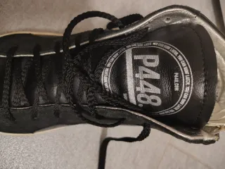 P448 Sneakers Pelle Nera Cavallino Tg 37.