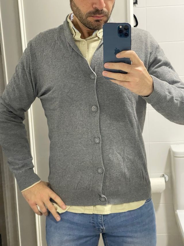 Cárdigan Springfield Gris Talla L