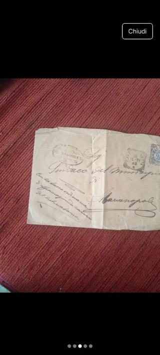 Busta con francobolli Regno d'Italia 1901