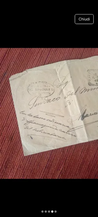 Busta con francobolli Regno d'Italia 1901