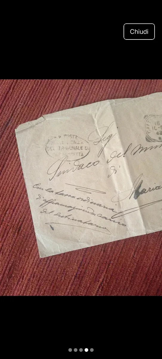 Busta con francobolli Regno d'Italia 1901