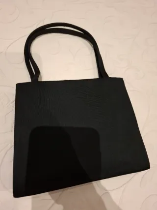 Bolso vintage raso negro