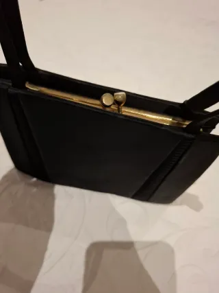Bolso vintage raso negro