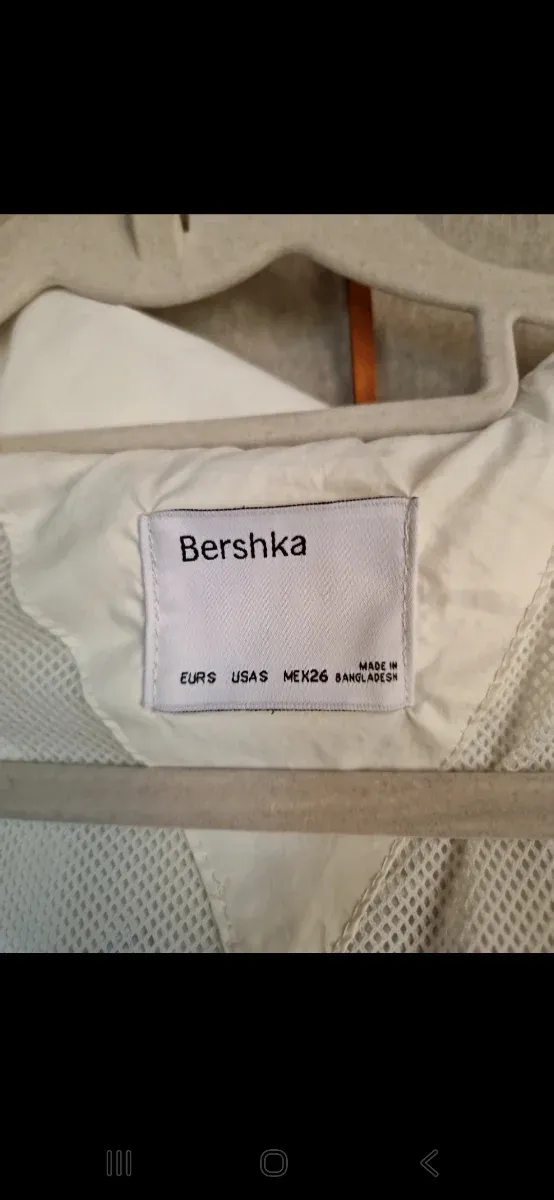 Cortavientos Bershka Blanco Talla S