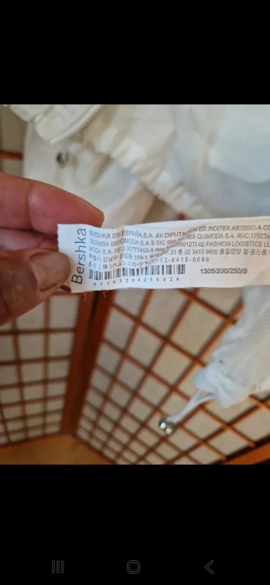 Cortavientos Bershka Blanco Talla S