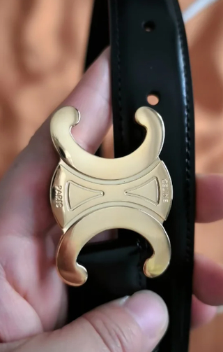 Cintura Celine Nero e Oro