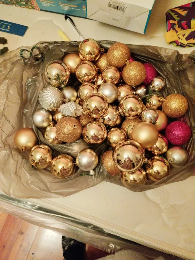 Palline Albero Natale Oro Argento