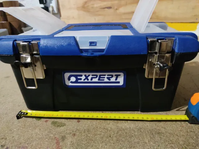 Caja de herramientas EXPERT azul y negra