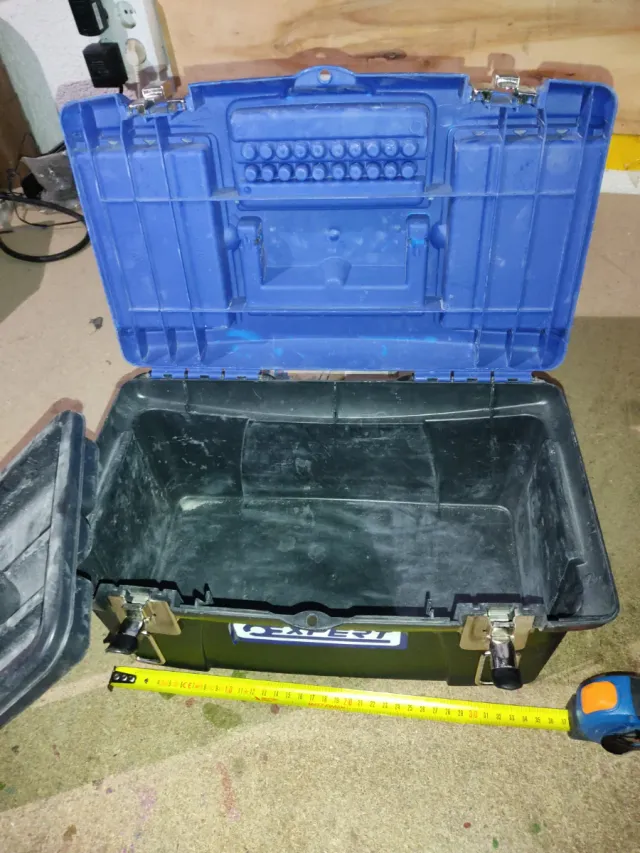 Caja de herramientas EXPERT azul y negra