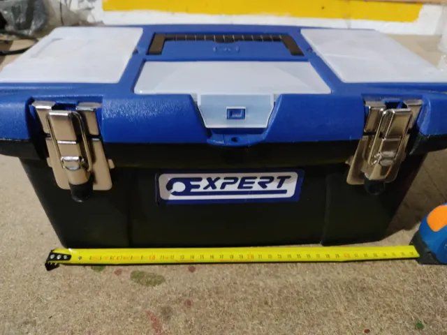 Caja de herramientas EXPERT azul y negra