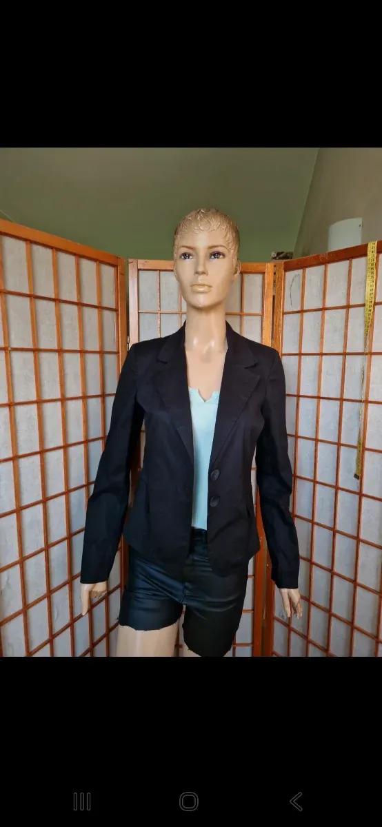 Blazer Negro Made in Italy Talla L