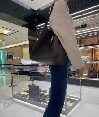 Bolso YSL Hobo mediano negro, original con factura