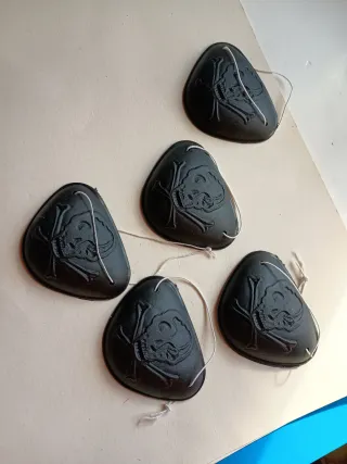 Lote 5 parches disfraz pirata calavera