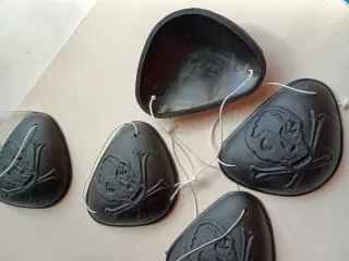 Lote 5 parches disfraz pirata calavera