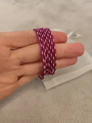 Set bracciali rosa e argento