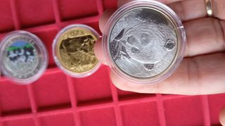 Serie Panda 4 Monete. Non sono in oro.