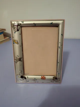 Portafoto Argento Laminato Decorato