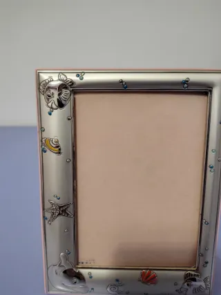 Portafoto Argento Laminato Decorato