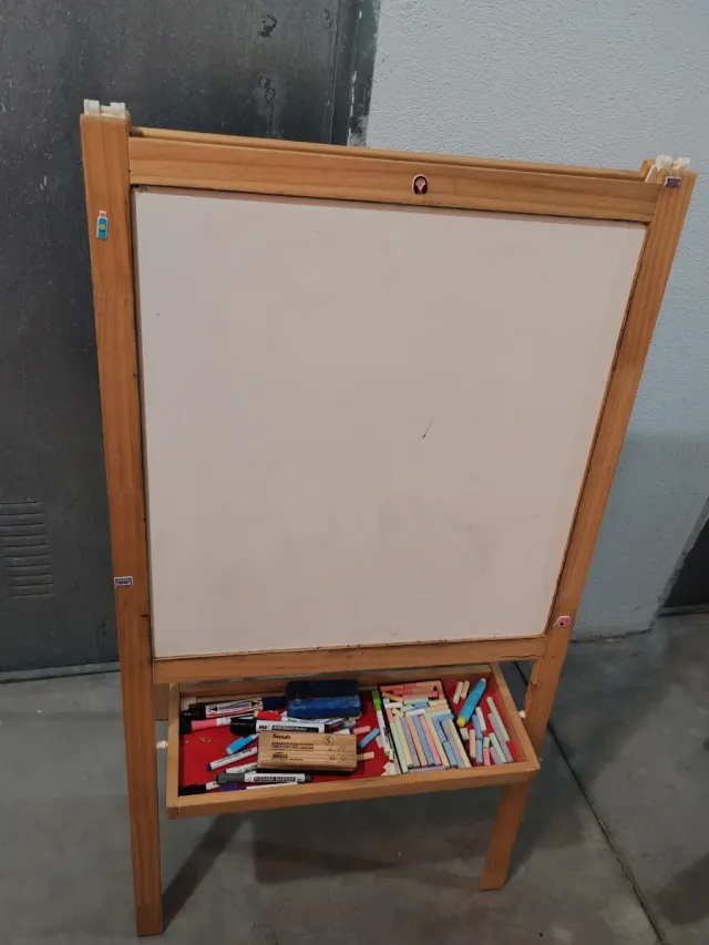 Pizarra doble de madera