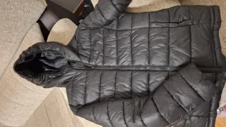 Abrigo plumífero negro Pepe Jeans. Talla 16