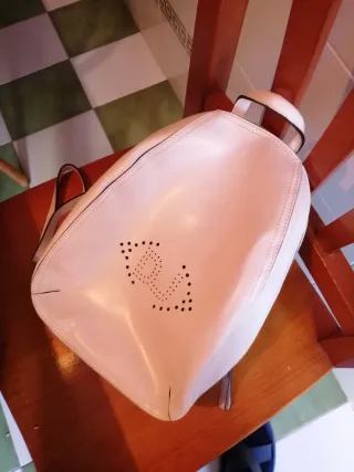Mochila Piel Blanco Blanco 30x20cm