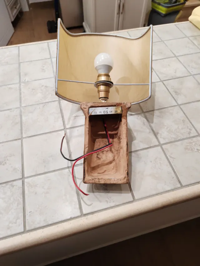 Applique da parete in terracotta e tessuto sono 3