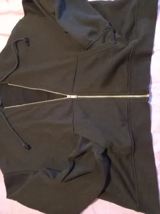 Unisex Chaqueta negra con cremallera