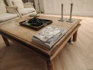 Mesa de centro madera maciza rústica