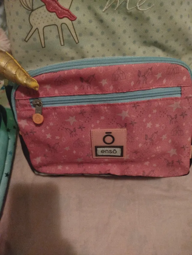 Mochila escolar grande + neceser unicornio
