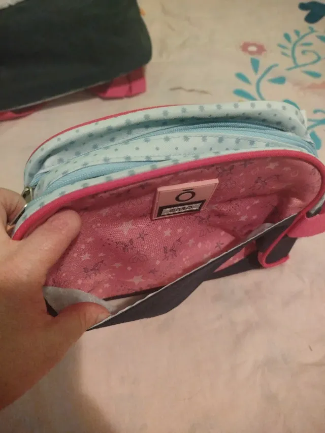 Mochila escolar grande + neceser unicornio