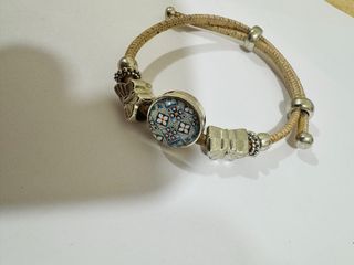 Pulsera Corcho y Acero con Abalorios